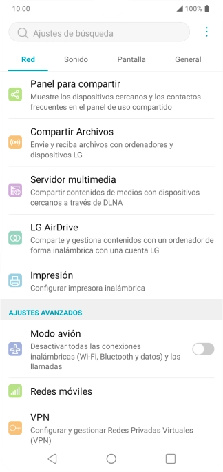 Pulsa Redes móviles. Pulsa Redes móviles.