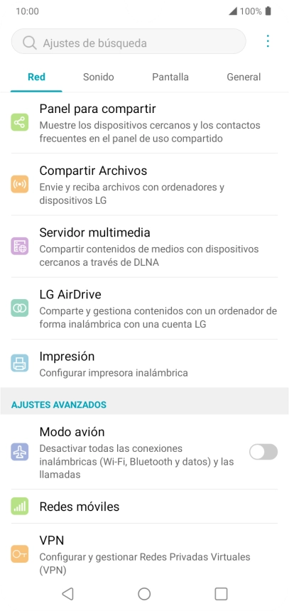 Pulsa Redes móviles. Pulsa Redes móviles.
