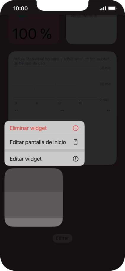 Pulsa Eliminar widget. Pulsa Eliminar widget.