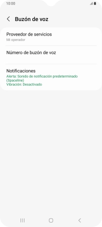 Pulsa Número de buzón de voz. Pulsa Número de buzón de voz.