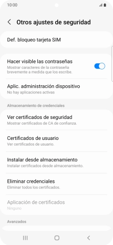 Pulsa Def. bloqueo tarjeta SIM. Pulsa Def. bloqueo tarjeta SIM.