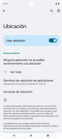 Pulsa Permisos de ubicación de aplicaciones. Pulsa Permisos de ubicación de aplicaciones.