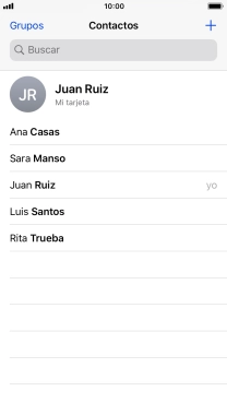 Pulsa el icono de nuevo contacto. Pulsa el icono de nuevo contacto.