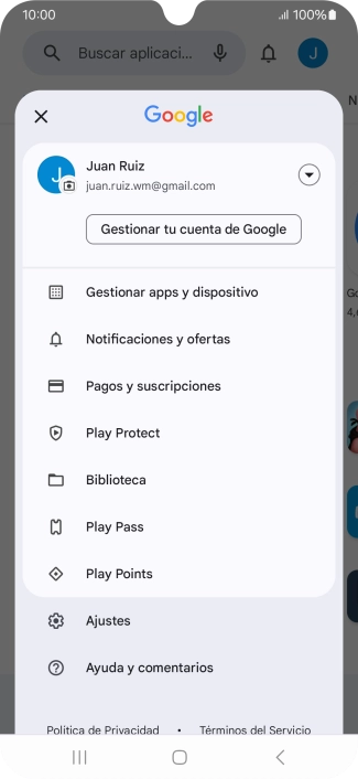Pulsa Gestionar apps y dispositivo.
