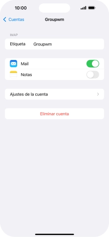 Pulsa Ajustes de la cuenta. Pulsa Ajustes de la cuenta.