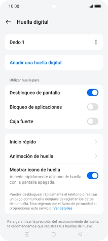 Pulsa el indicador junto a los ajustes deseados para activarlos o desactivarlos. Pulsa el indicador junto a los ajustes deseados para activarlos o desactivarlos.