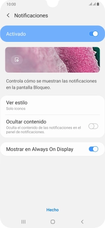 Pulsa el indicador junto a los ajustes deseados para activarlos o desactivarlos. Pulsa el indicador junto a los ajustes deseados para activarlos o desactivarlos.