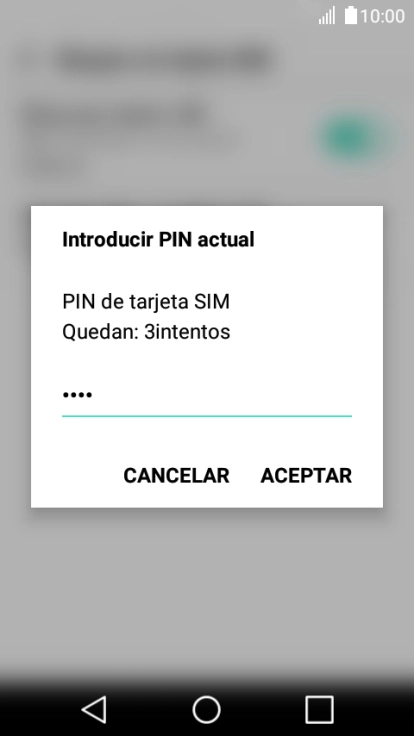 Introduce tu código PIN y pulsa ACEPTAR. Introduce tu código PIN y pulsa ACEPTAR.