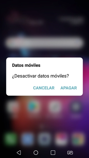 Si desactivas la función, pulsa APAGAR.
