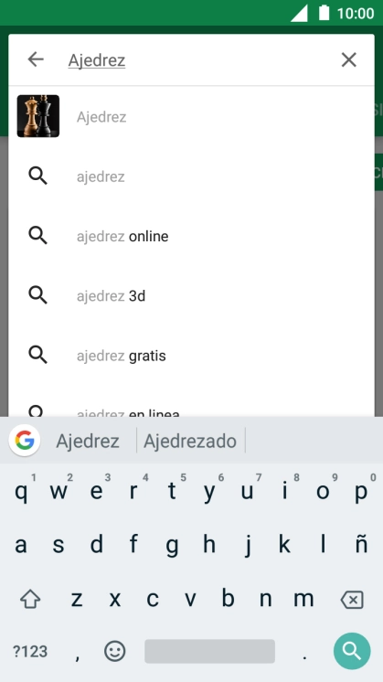 Introduce el nombre del tema o de la app y pulsa el icono de búsqueda. Introduce el nombre del tema o de la app y pulsa el icono de búsqueda.