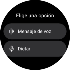 Pulsa el ajuste deseado y sigue la indicaciones de la pantalla para grabar y enviar la respuesta deseada. Pulsa el ajuste deseado y sigue la indicaciones de la pantalla para grabar y enviar la respuesta deseada.