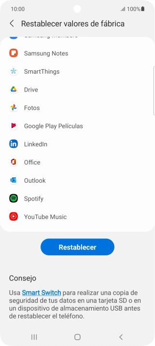 Pulsa Restablecer. Pulsa Restablecer.