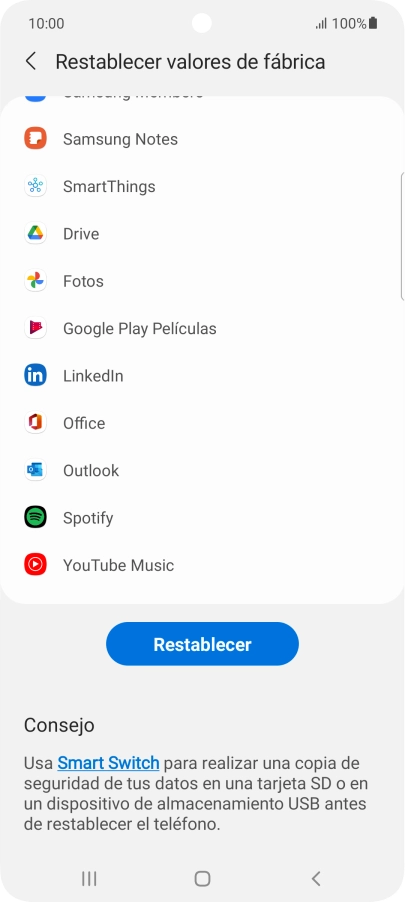 Pulsa Restablecer. Pulsa Restablecer.