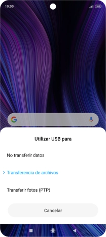 Pulsa Transferencia de archivos. Pulsa Transferencia de archivos.
