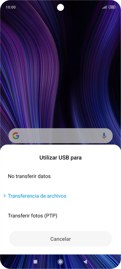 Pulsa Transferencia de archivos. Pulsa Transferencia de archivos.