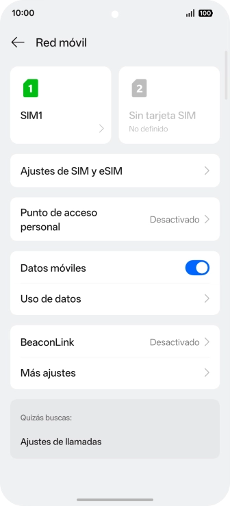 Pulsa Ajustes de SIM y eSIM. Pulsa Ajustes de SIM y eSIM.