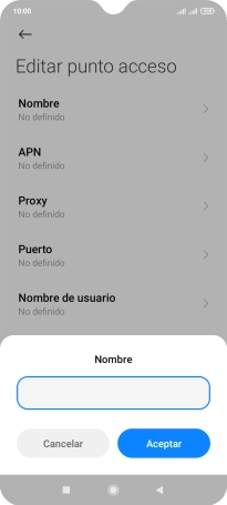 Introduce Vodafone Internet y pulsa Aceptar. Introduce Vodafone Internet y pulsa Aceptar.