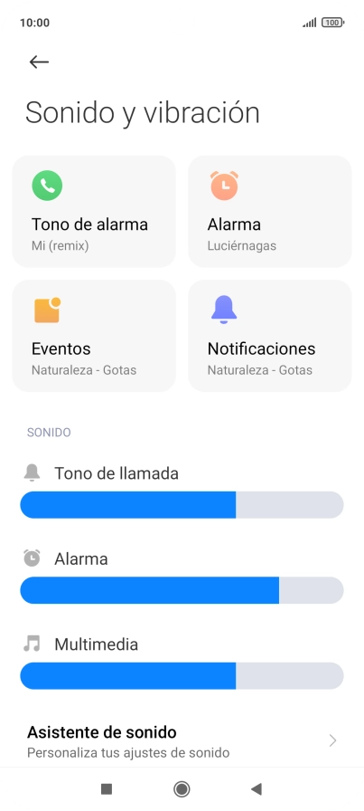 Pulsa Tono de alarma. Pulsa Tono de alarma.