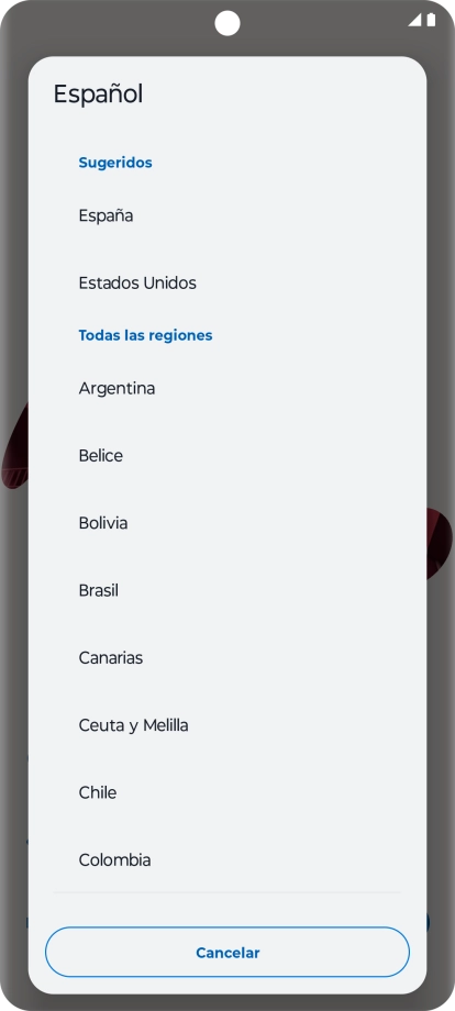 Pulsa el país o el área deseados. Pulsa el país o el área deseados.