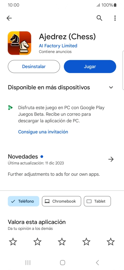 Pulsa Desinstalar. Pulsa Desinstalar.