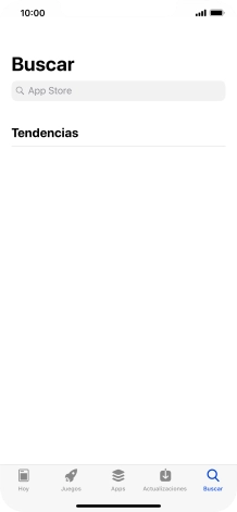 Pulsa en el campo de búsqueda e introduce el nombre o el tema de la app deseada. Pulsa en el campo de búsqueda e introduce el nombre o el tema de la app deseada.