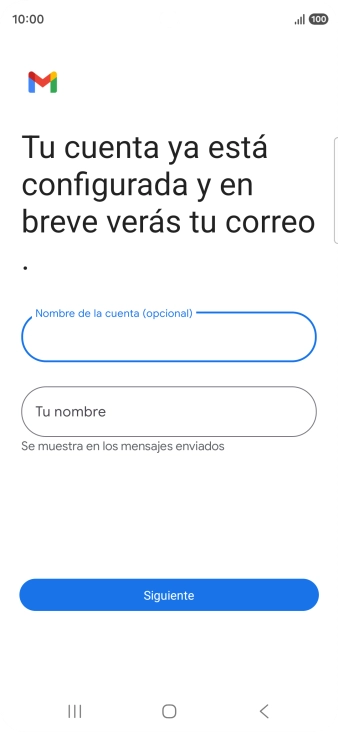 Pulsa Tu nombre e introduce el nombre del remitente. Pulsa Tu nombre e introduce el nombre del remitente.