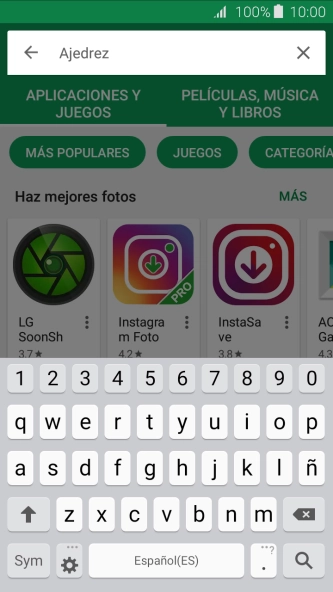 Introduce el nombre del tema o de la app y pulsa el icono de búsqueda. Introduce el nombre del tema o de la app y pulsa el icono de búsqueda.