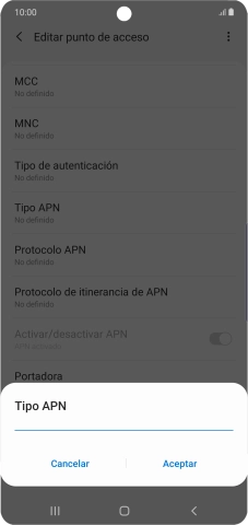Introduce default y pulsa Aceptar. Introduce default y pulsa Aceptar.