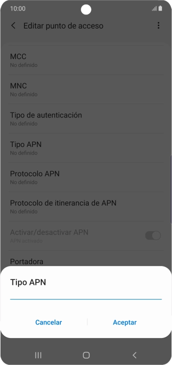 Introduce default y pulsa Aceptar. Introduce default y pulsa Aceptar.
