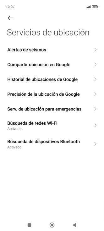 Pulsa Precisión de la ubicación de Google. Pulsa Precisión de la ubicación de Google.