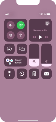 Pulsa el icono de modo de avión para activar o desactivar la función. Pulsa el icono de modo de avión para activar o desactivar la función.