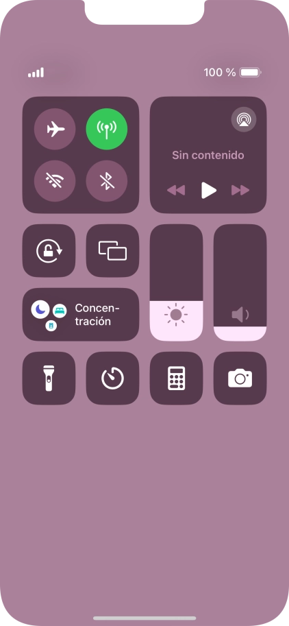 Pulsa el icono de modo de avión para activar o desactivar la función. Pulsa el icono de modo de avión para activar o desactivar la función.
