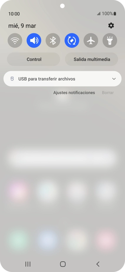 Pulsa USB para transferir archivos. Pulsa USB para transferir archivos.