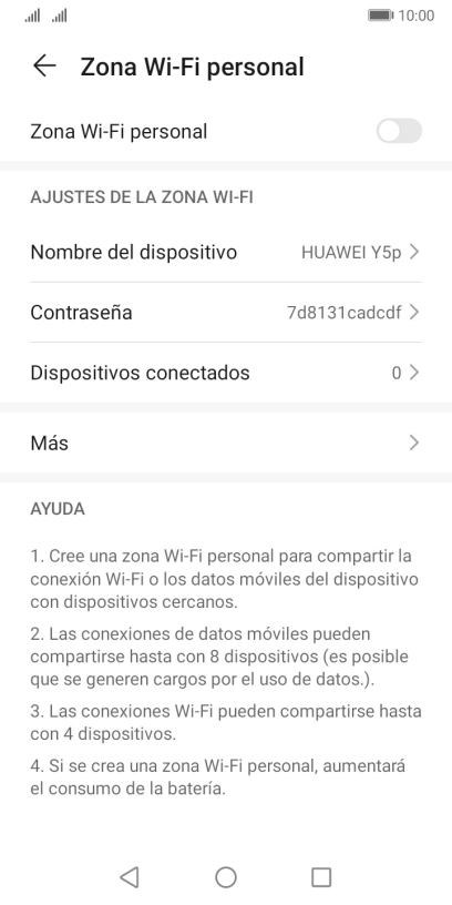 Pulsa Nombre del dispositivo. Pulsa Nombre del dispositivo.