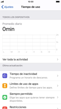 Pulsa Tiempo de inactividad. Pulsa Tiempo de inactividad.