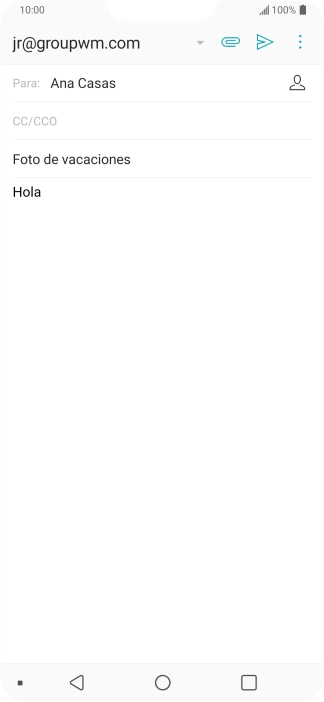 Pulsa el icono de anexos. Pulsa el icono de anexos.