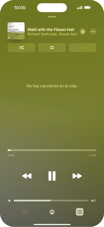 Pulsa el icono de reproducción aleatoria para activar o desactivar la función. Pulsa el icono de reproducción aleatoria para activar o desactivar la función.