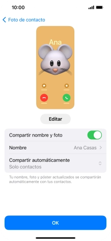 Pulsa el indicador junto a 