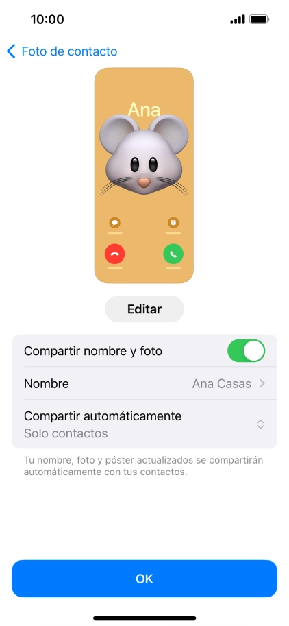 Pulsa el indicador junto a 