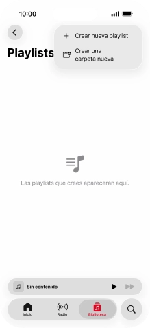 Pulsa Crear nueva playlist. Pulsa Crear nueva playlist.
