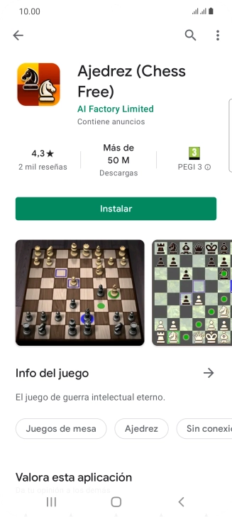 Pulsa Instalar y sigue las indicaciones de la pantalla para instalar la app. Pulsa Instalar y sigue las indicaciones de la pantalla para instalar la app.