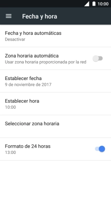 Pulsa Fecha y hora automáticas. Pulsa Fecha y hora automáticas.