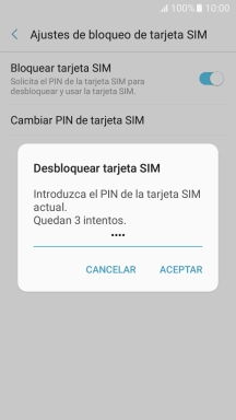 Introduce tu código PIN y pulsa ACEPTAR.