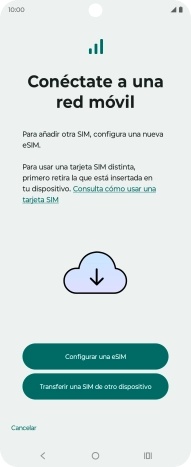 Pulsa Configurar una eSIM.