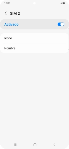 Pulsa el indicador para activar o desactivar el uso de la tarjeta SIM. Pulsa el indicador para activar o desactivar el uso de la tarjeta SIM.