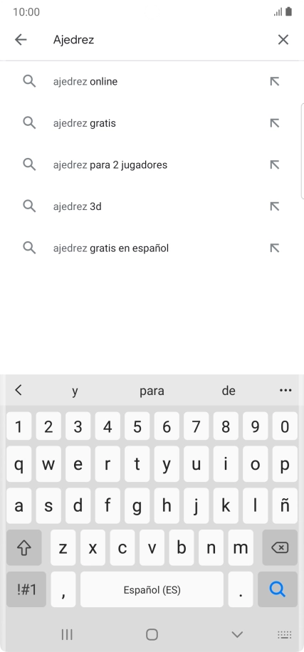Introduce el nombre del tema o de la app y pulsa el icono de búsqueda. Introduce el nombre del tema o de la app y pulsa el icono de búsqueda.
