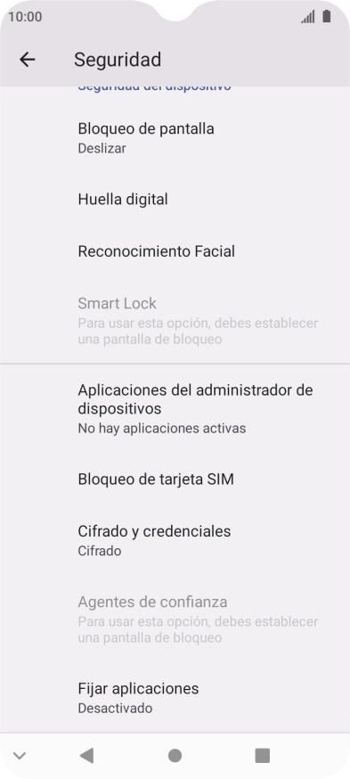 Pulsa Bloqueo de tarjeta SIM. Pulsa Bloqueo de tarjeta SIM.