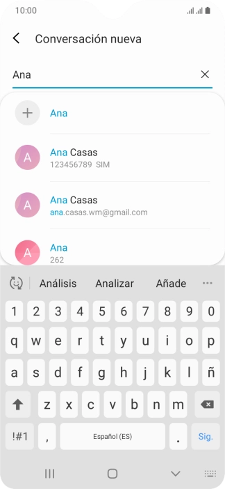 Pulsa el contacto deseado. Pulsa el contacto deseado.