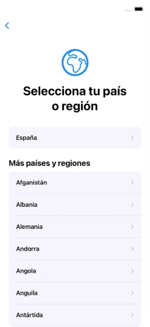 Pulsa el país o el área deseados. Pulsa el país o el área deseados.