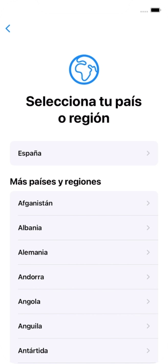 Pulsa el país o el área deseados. Pulsa el país o el área deseados.
